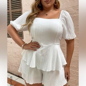 Curvy Textured Romper